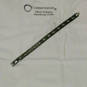 Men's Two-Tone Tungsten and Ceramic Link Bracelet